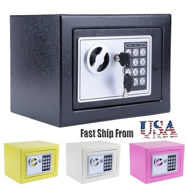 

durable digital electronic safe box keypad lock home office l jewlery case gun safe box black