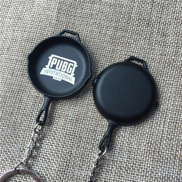 

keychains kasiyu pubg pot. key chain golden black brown chicken. game peripheral chain. accessories men and women y-07y-8y-9, Silver
