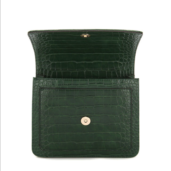 

women crocodile pattern style handbags pu messenger bag crossbody flap hand bag alligator stylish fashion flap bag pu tote