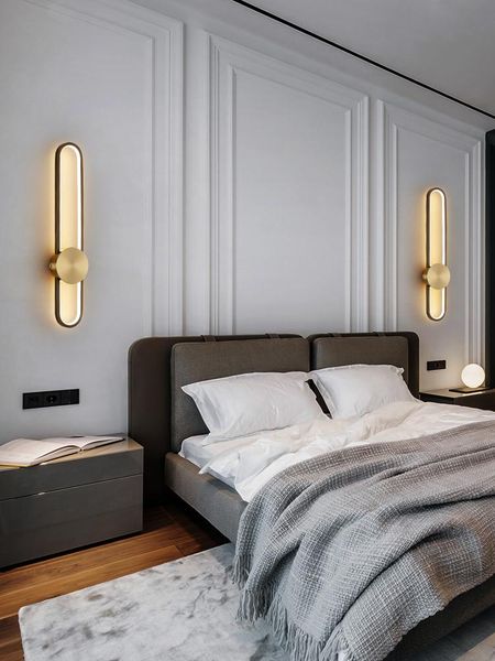 

wall lamp l xl 120cm annulus led light sconce for el lobby living room bedroom deco brass huge villa hall fixtures