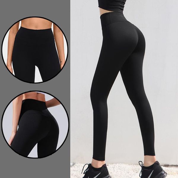 

yoga outfits autumn seamless pant high elastic sports fitness legging women waist gym scrunch burunning training leggings, White;red