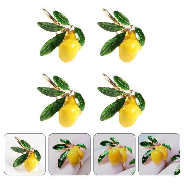 

napkin rings 4pcs delicate buckles holder tableware adornments fruit clasps