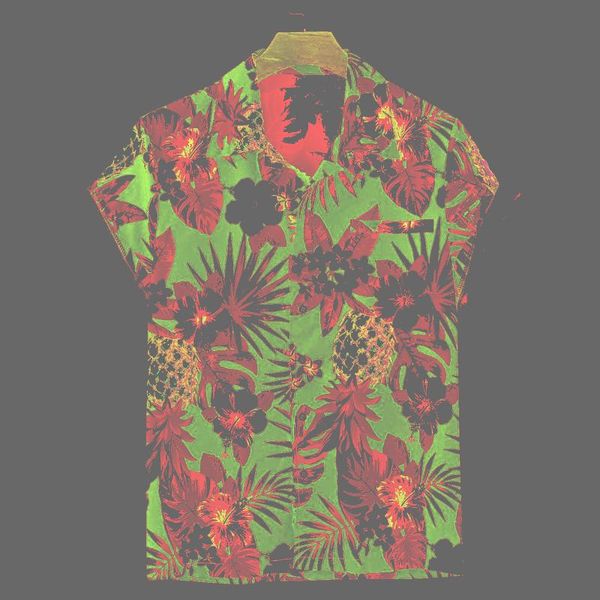 

men's t-shirts summer ethnic style printing short sleeve loose buttons casual t-shirt blouse male plus size hawaiian shirts, White;black