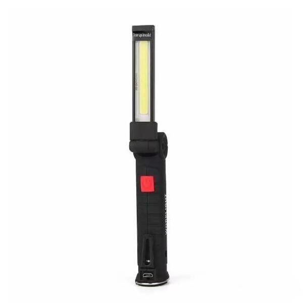 Tragbare Taschenlampe für den Außenbereich, Camping, Arbeitstaschenlampe, COB-LED-Lampe, 5 Modi, wiederaufladbar, USB, eingebauter Akku, LED-Licht mit Magnet, berührbar