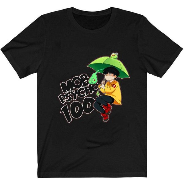 

men's t-shirts men women mob psycho 100 t-shirt anime cartoon kawaii tshirt crew neck tee manga short sleeve shirt clothes, White;black