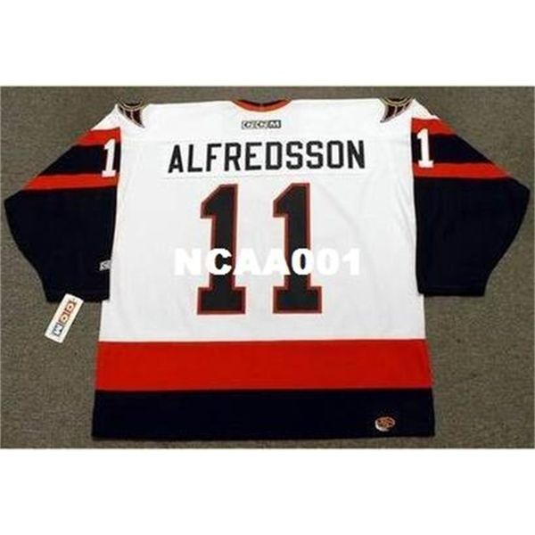 

668s #11 daniel alfredsson ottawa senators 2007 ccm retro hockey jersey or custom any name or number retro jersey, Black