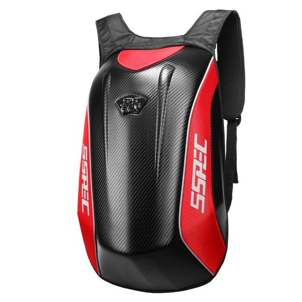 

motorcycle armor helmet backpack motocross riding racing storage bag carbon fiber