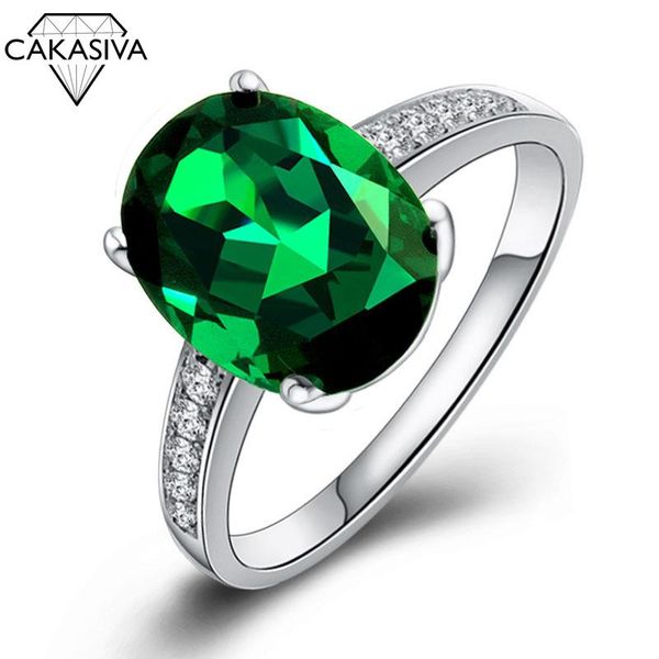 

cluster rings women's s925 silver emerald ring engagement wedding gift jewelry wholesale, Golden;silver