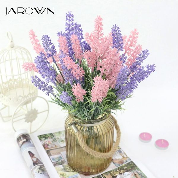 

jarown artificial flocking lavender simulation plastic fake flower decoration for wedding decor home decoration store
