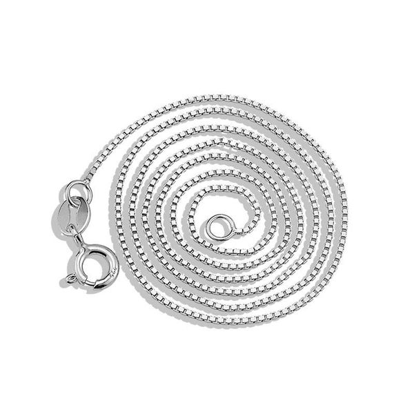 

chains s925 silver chain simple all-match box clavicle woman engagement jewelry