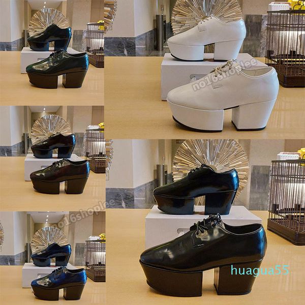 

winter high-heeled boots thick-soled cowhide leather boot single shoe fashion casual shoes difficult front and rear water, Black