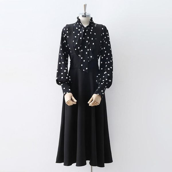 

perhaps u women set tow pieces black sleeveless button strap shorts bow collar long sleeve polka dot t0229, Gray