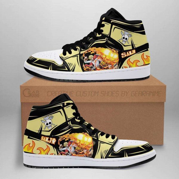 

sanji sneakers straw hat pirat anime sport shoes 2021 fan gift