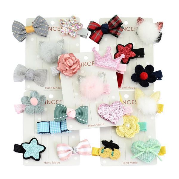 

1 set new children's hair clip ears hair ball clip cute clips girl headwear baby accessories gift, Slivery;white