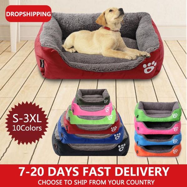

kennels & pens large pet cat dog bed 8colors warm cozy house soft fleece nest baskets mat autumn winter waterproof kennel