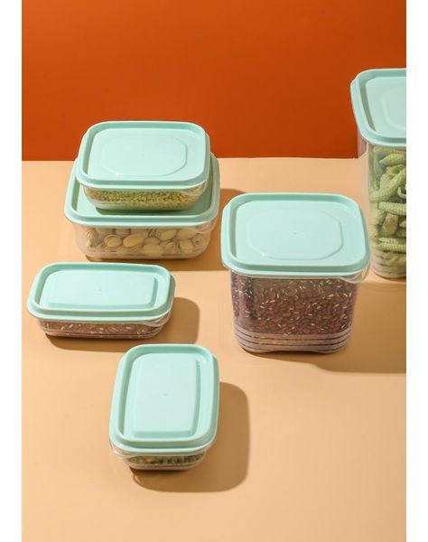 

storage bottles & jars 6pcs 12pcs kitchen sealed food box plastic multigrain organizer tank dried fruit tea jar containers