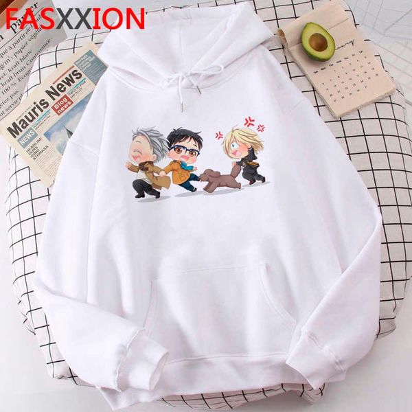 

men's hoodies & sweatshirts yuri on ice men printed y2k aesthetic male hoddies grunge, Black