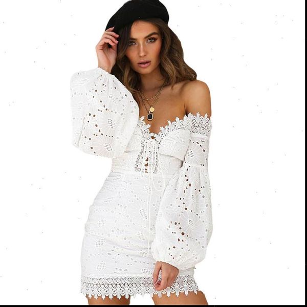 

paris girl white embroidery elegant spring summer bandage dresses women beach sundress off shoulder party wrap bodycon, Black;gray