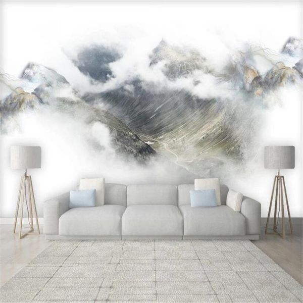 

wallpapers milofi custom 3d wallpaper mural ink landscape artistic conception living room bedroom background wall decoration