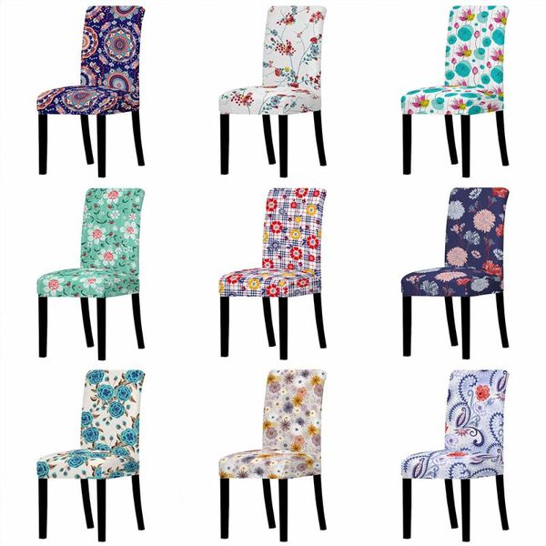 

chair covers universal size big elastic cover flower printed stretch seat slipcovers for dining room el banquet home