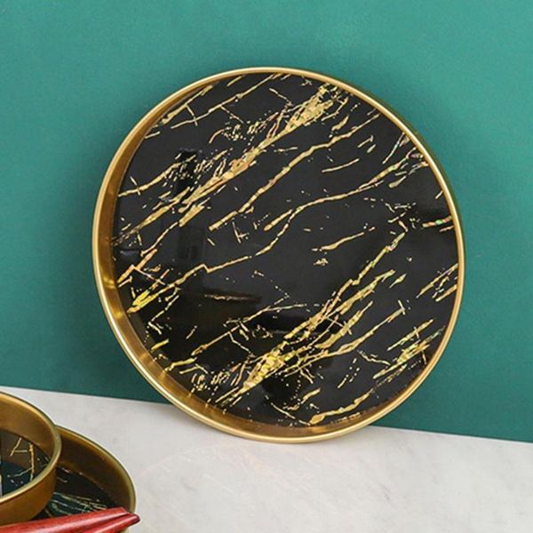 

storage baskets jewelry tray wedding gift trinket plate marble decor display stand vintage smooth wrought iron showcase for desktop