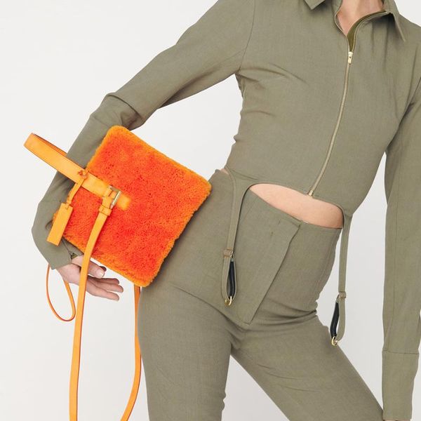 

evening bags brand designer faux fur box for women fashion winter ladies shoulder crossbody bag cute plush female mini handbags 2021