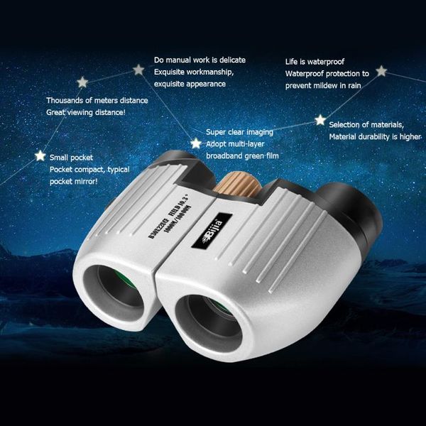 

telescope & binoculars bijia 30x22 mini portable hd night vision bak4 prism lens binocular with fmc coated for birds watching traveling