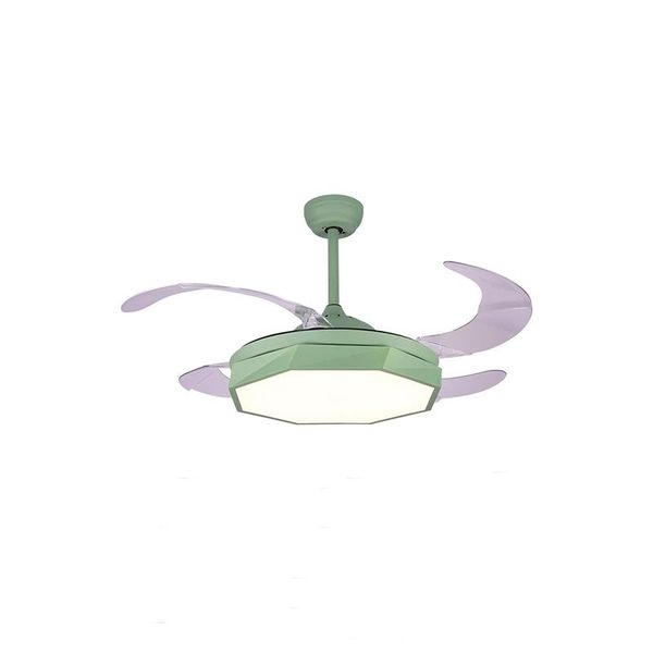 

modern minimalist macaron invisible inverter fan light restaurant children living room bedroom home fan light