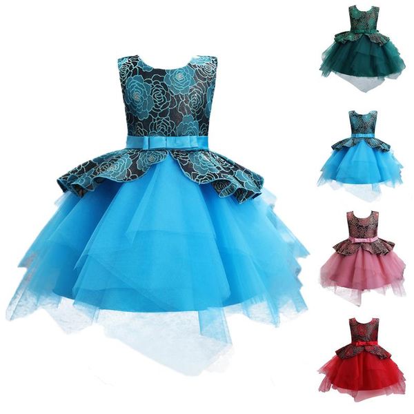 

girl's dresses sleeveless princess dress summer cute baby girl sequins party birthday outfits toddler girls baptism, Red;yellow