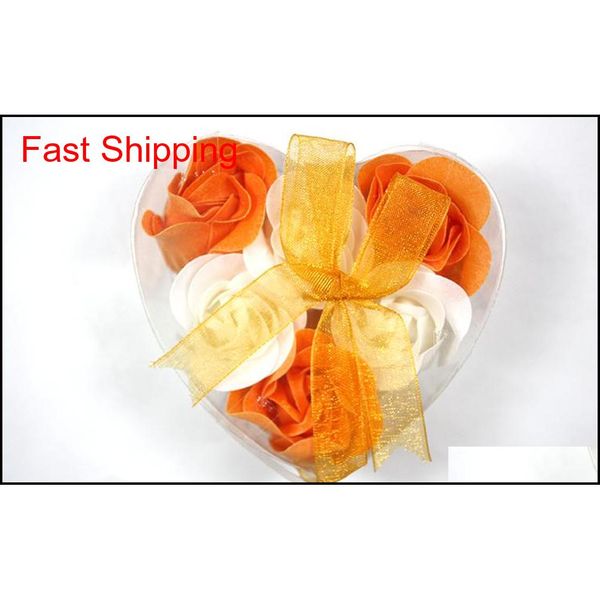 

mix colors heart-shaped rose soap flower for romantic bath soap and gift (6pcs=one box) hand made 10 qylojx mj_fashion, Silver