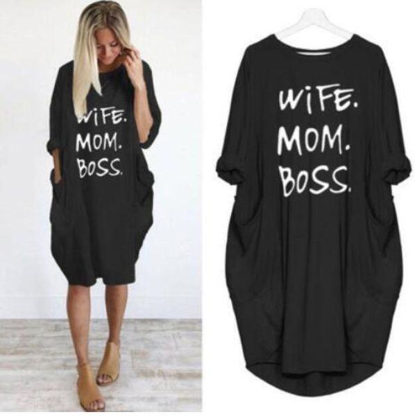 

summer casual t shirts dress for women fashion dresses with letters skirts clothing short sleeved 9 colors kg-153, White;black