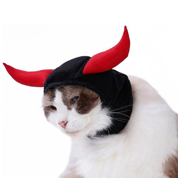 

dog apparel funny cute pet costume cosplay bull horn cap hat for cat halloween xmas clothes fancy with ears autumn winter