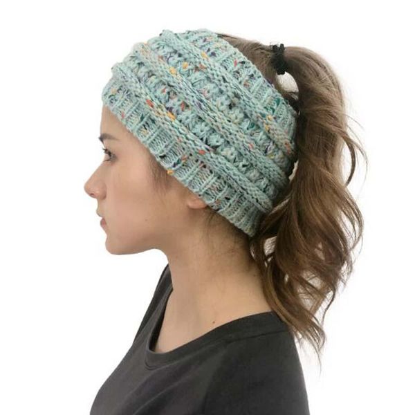 

beanie/skull caps europe america pure color empty head knitted cap autumn winter warm skullies beanies women hair band, Blue;gray