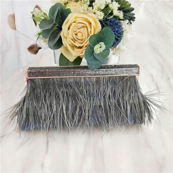 

new hairy bag in winter of 2019 ostrich feather bag