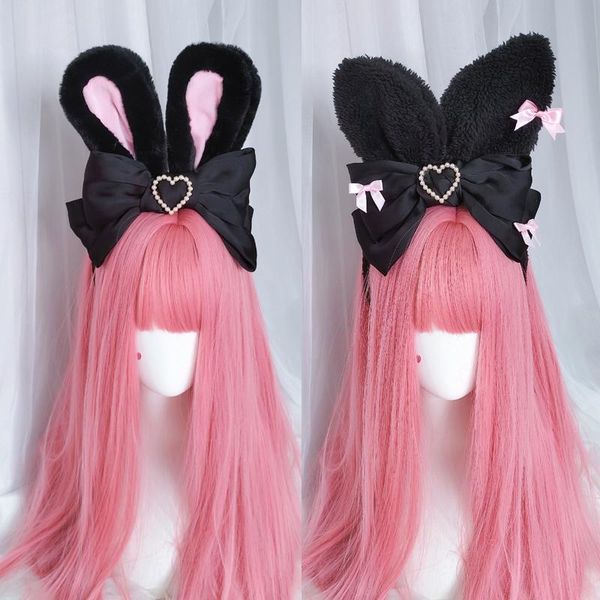 

other event & party supplies black pink kc headband ancient early cute style lolita sweet ear big bow soft girl lo mother