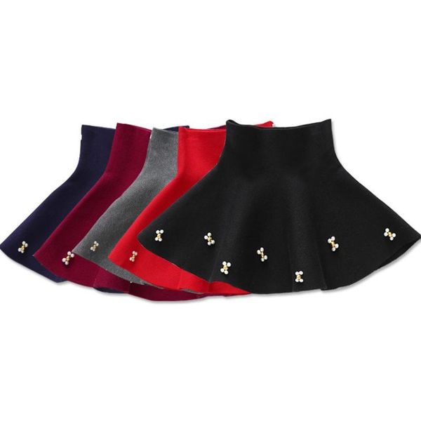 

skirts girls 2021 autumn winter knitted pettiskirts dance school party for baby 2-8y kid's comfortable skirt