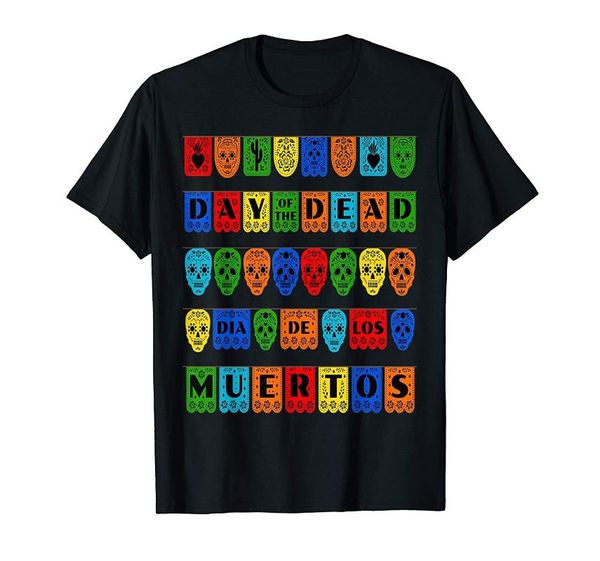 

men's t-shirts dia de los muertos funny day of the dead hanging skulls t-shirt(1), White;black