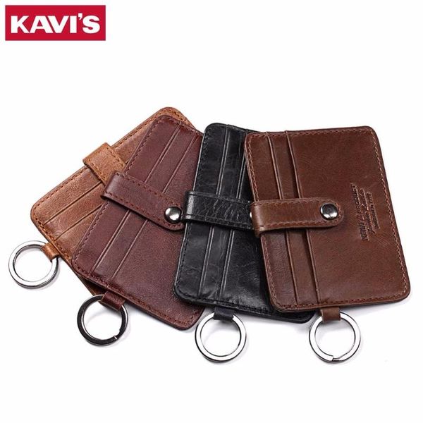 

card holders kavis fashion hasp leather wallet color men credit id holder small coin purse slim thin male mini walet, Brown;gray