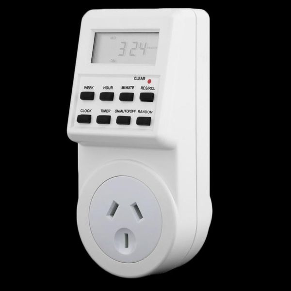 Timers Display Digital LCD 7 DIA DIAS 24 horas Timer Switch Socket