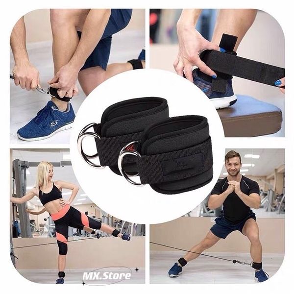 

resistance bands 2pcs ankle straps foot ring bandage cable attachment booty buthigh leg pulley lifting fitness equipment