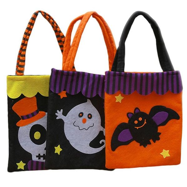 

gift wrap halloween trick or treat candy bag kids sugar holder pouch sacks bags container pumpkin witches tote storage baskets