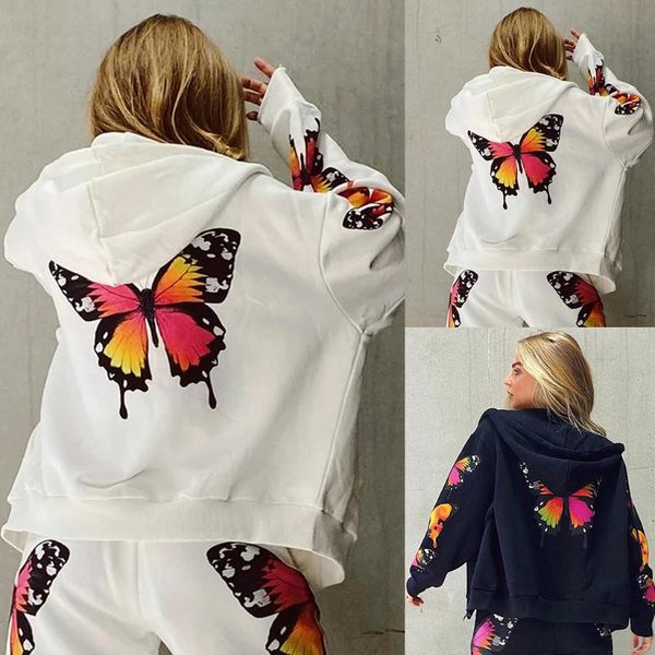 

women's hoodies & sweatshirts fashion women printing hooded zipper pocket long sleeve hat crop streetwear cute girls tunic 2021, Black