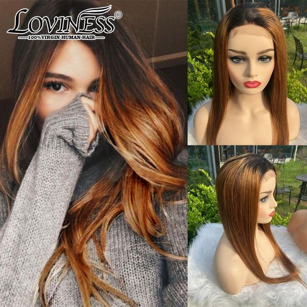 

lace wigs closure wig 4x4 blonde straight front 150 density remy brazilian human hair for women, Black;brown