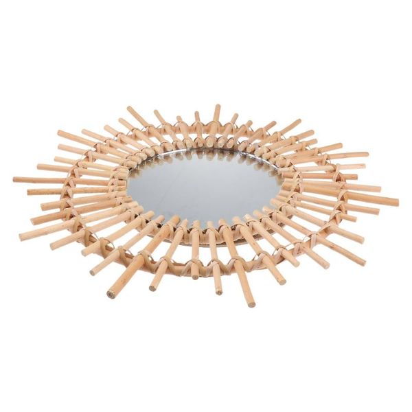 

mirrors 1pc decorative mirror wall hanging cosmetic home make-up (khaki)