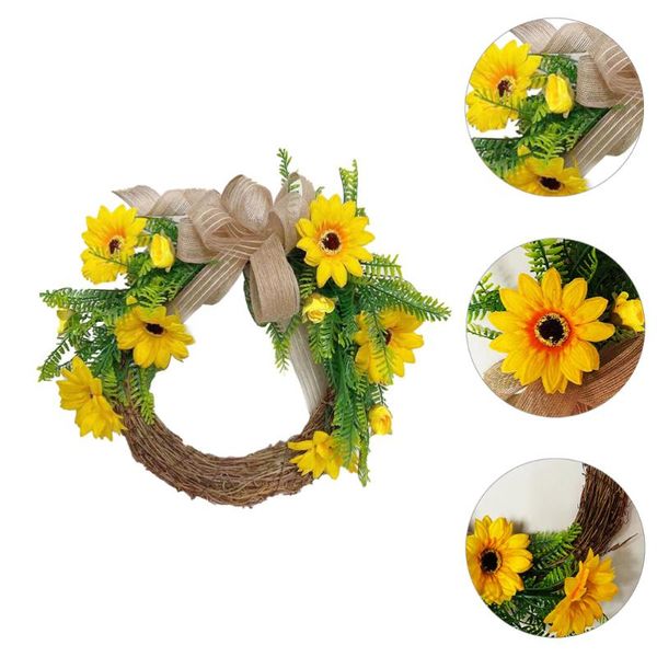 

decorative flowers & wreaths sunflower wreath decoration props festival hanging garland party supply