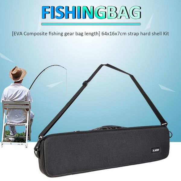 

fishing accessories bag nylon rod holder case tackle tools storage hard shell pouch multi-purpose for