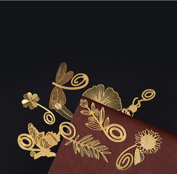 

creative hollow bookmark wedding mini metal gold feather bookmarks wedding supplies sunflower book marks wedding guest gifts support