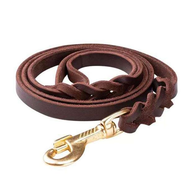 

leather dog leash training walking braided dog leash grade heavy duty r9jc