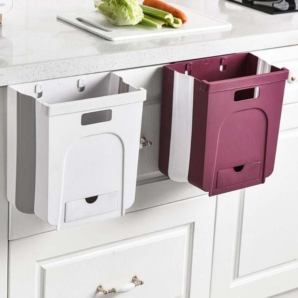 

waste bins kitchen balcony drawer hanging collapsible garbage bin storage cabinet trash can