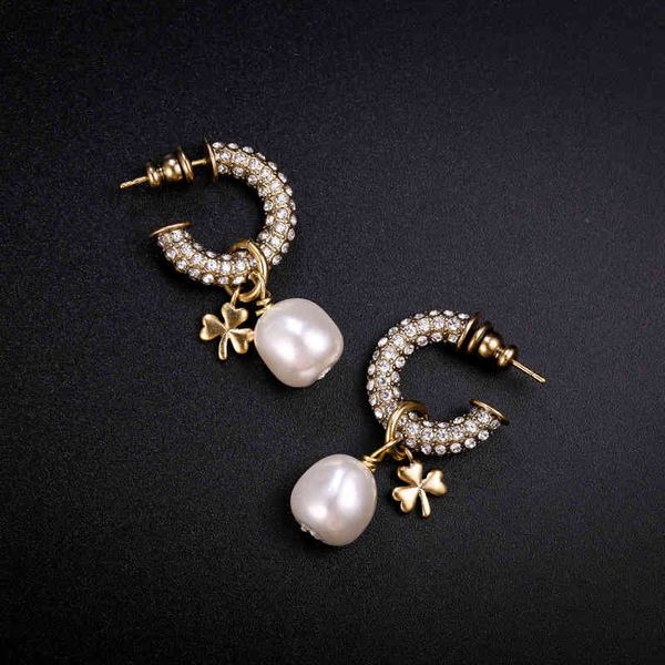 

70% off 2021 pearl earrings for female. new, star's same earrings, Golden